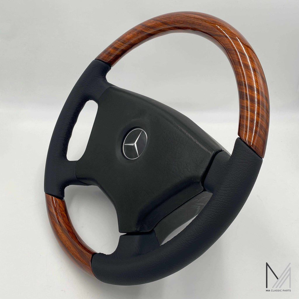 Mercedes Benz Lederlenkrad Zebrano W124 R129 W140 W201 W210 W463 – Ansicht 3