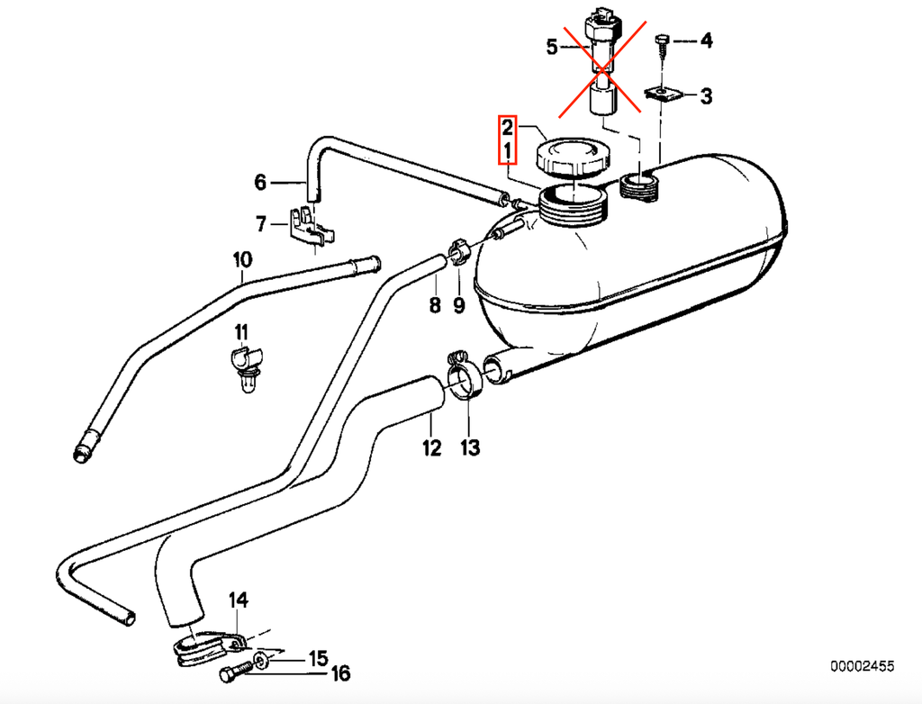 BMW Ausgleichsbehälter-Set mit Deckel E28 E30 Z1 NEU – Ansicht 5