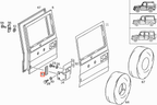 Mercedes-Benz Hintertür Scharnierdichtung G-Klasse W460 W461 W463 – A4617430000 – Ansicht 3