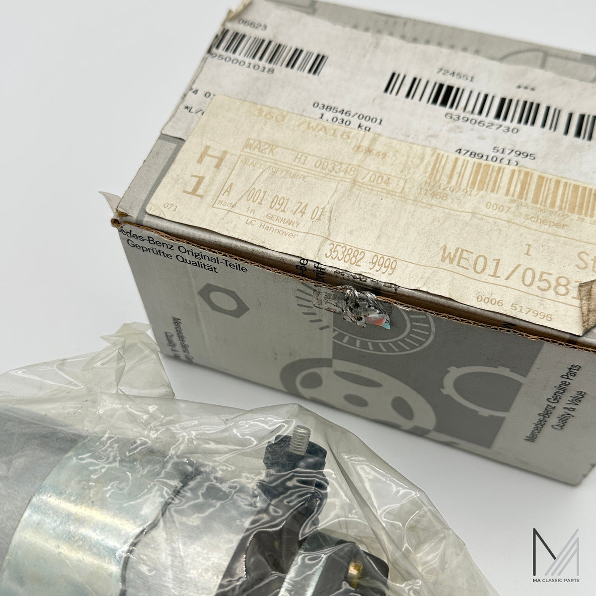 Mercedes-Benz Kraftstoffpumpe elektrisch A 001 091 74 01 D-Jetronic NOS – A0010917401 – Ansicht 2