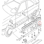Audi 80 Cabrio Coupe 80 Coupé Cabrio hinten li. od. re. unten Schweller – Ansicht 5