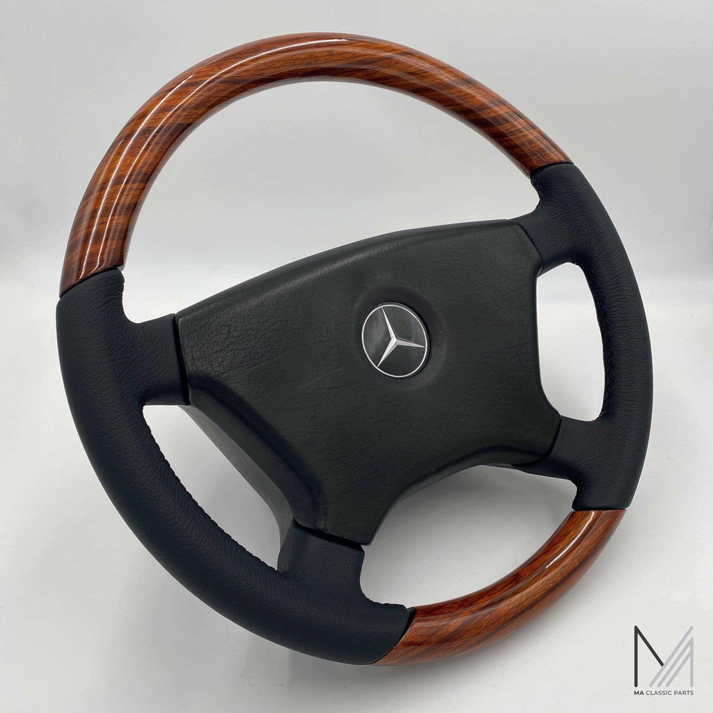 Mercedes Benz Lederlenkrad Zebrano W124 R129 W140 W201 W210 W463 – Ansicht 2
