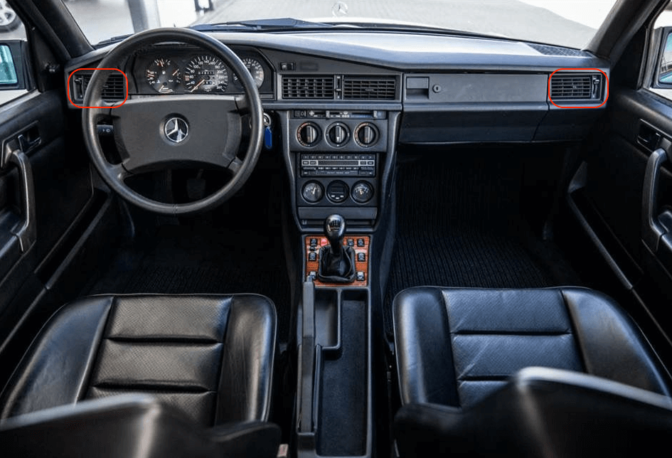 Mercedes-Benz Lüftungsgitter Armaturenbrett 2er-Satz W201 – A2018301254 – Ansicht 6