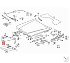 Mercedes-Benz W123 W201 Motorhaube Griff NEU – A1238800220 – Ansicht 3
