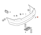 BMW E92 E93 Hinten Abschlepphaken Abdeckung Grundiert – Ansicht 4