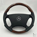 Mercedes Benz Lederlenkrad Wurzelholz ergonomisch R129 W124 W201 W140