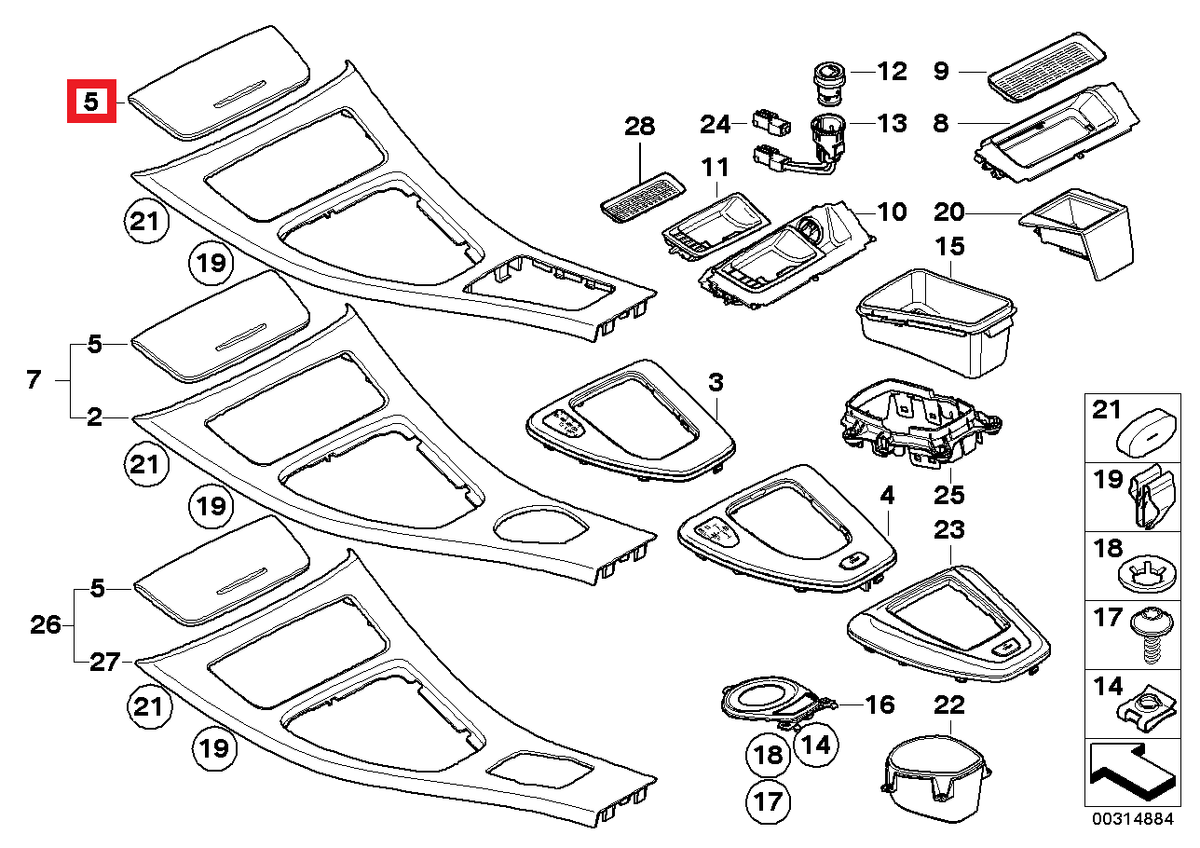 BMW Doppel-Becherhalter Aschenbecher-Ersatz E90 E91 E92 E93 NEU – Ansicht 4