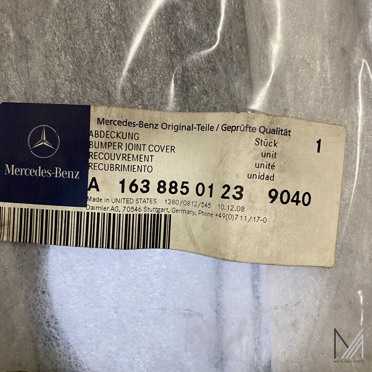 Mercedes-Benz W163 Abdeckung NOS – A1638850123 – Ansicht 2