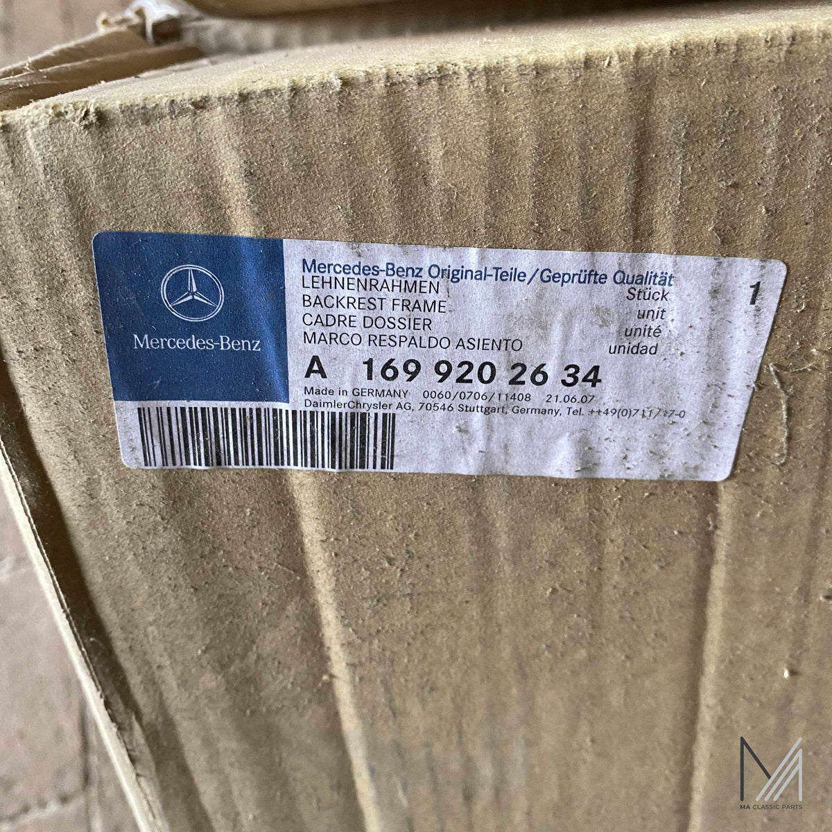 Mercedes-Benz W169 Lehnenrahmen NOS – A1699202634 – Ansicht 2
