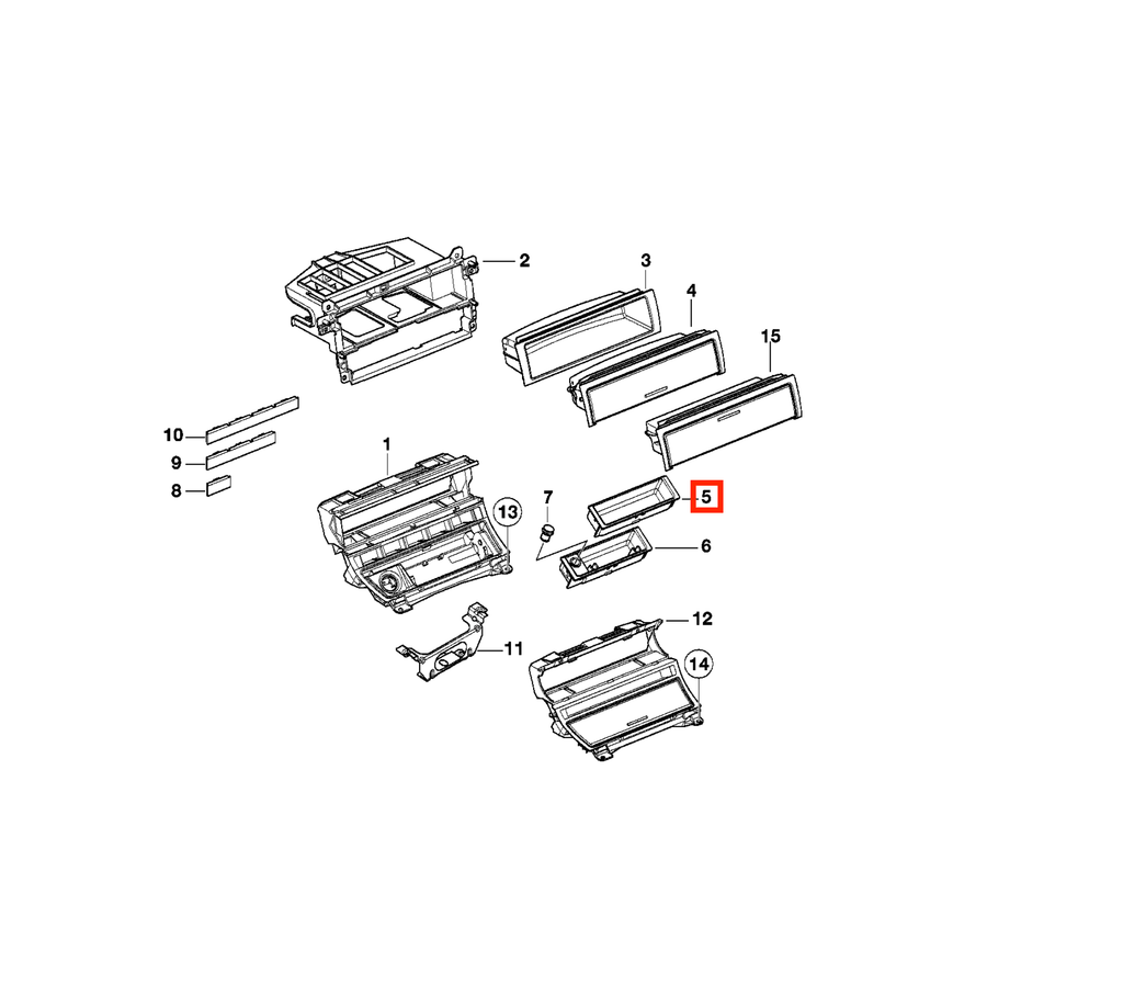 BMW Aschenbecher-Ablagebox E46 E63 E64 NEU – Ansicht 4