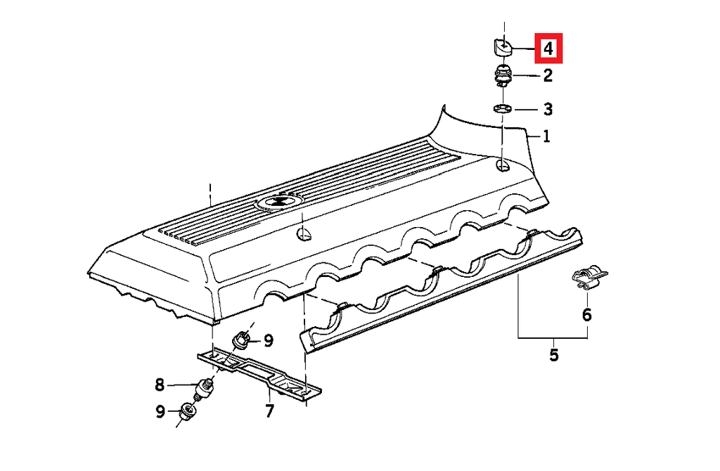 BMW M70 V12 Abdeckkappen Motorabdeckung 4er-Satz E31 E38 NEU – Ansicht 4