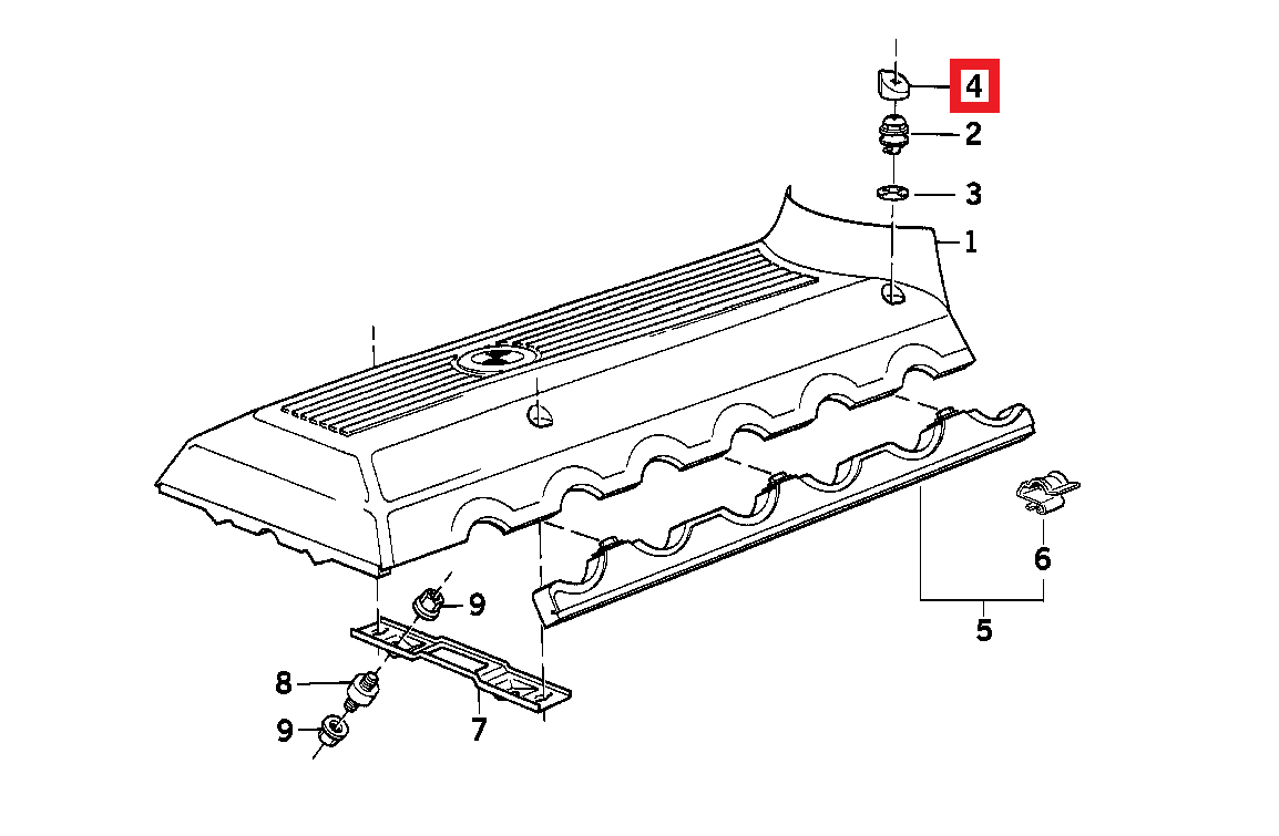 BMW M70 V12 Abdeckkappen Motorabdeckung 4er-Satz E31 E38 NEU – Ansicht 4