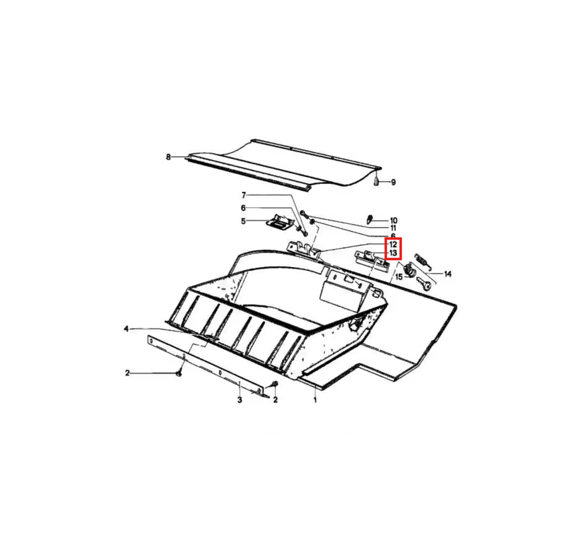 BMW Handschuhfach-Schlossgriff 2er-Satz E12 E21 NEU – Ansicht 4