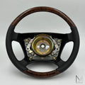 Mercedes Benz Lederlenkrad Wurzelholz W124 W201 R129 W210 W463