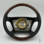 Mercedes Benz Lederlenkrad Wurzelholz W124 W201 R129 W210 W463