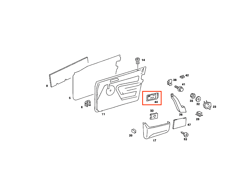 Mercedes-Benz W201 190 Elektrisch Sitz Bedienung Schalter-Abdeckung li. od. re. – A2017660191 – Ansicht 4