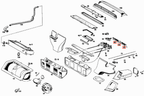 Mercedes-Benz Armaturenbrett Chromverkleidung Lüftung 3er-Satz Pagode W113 – A1138301289 – Ansicht 5