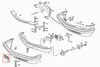 Mercedes-Benz W126 C126 Vorne Stoßstange unten Abschlepphaken Grill Abdeckung – A1268850326 – Ansicht 4