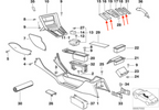 BMW E31 840Ci 840i 850Ci 850CSi Rechts Abdeckung in Mittel Konsole Blende – Ansicht 11