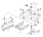 Audi A4 A6 VW-Gruppe Motor Abdeckung Kappe Set von Schwarz – Ansicht 4