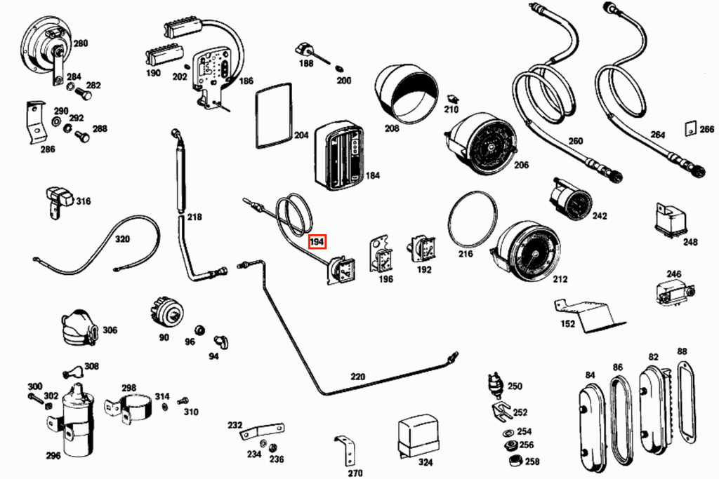 Mercedes-Benz Fern-Wassertemperaturanzeige W111 W113 – A0025429405 – Ansicht 4