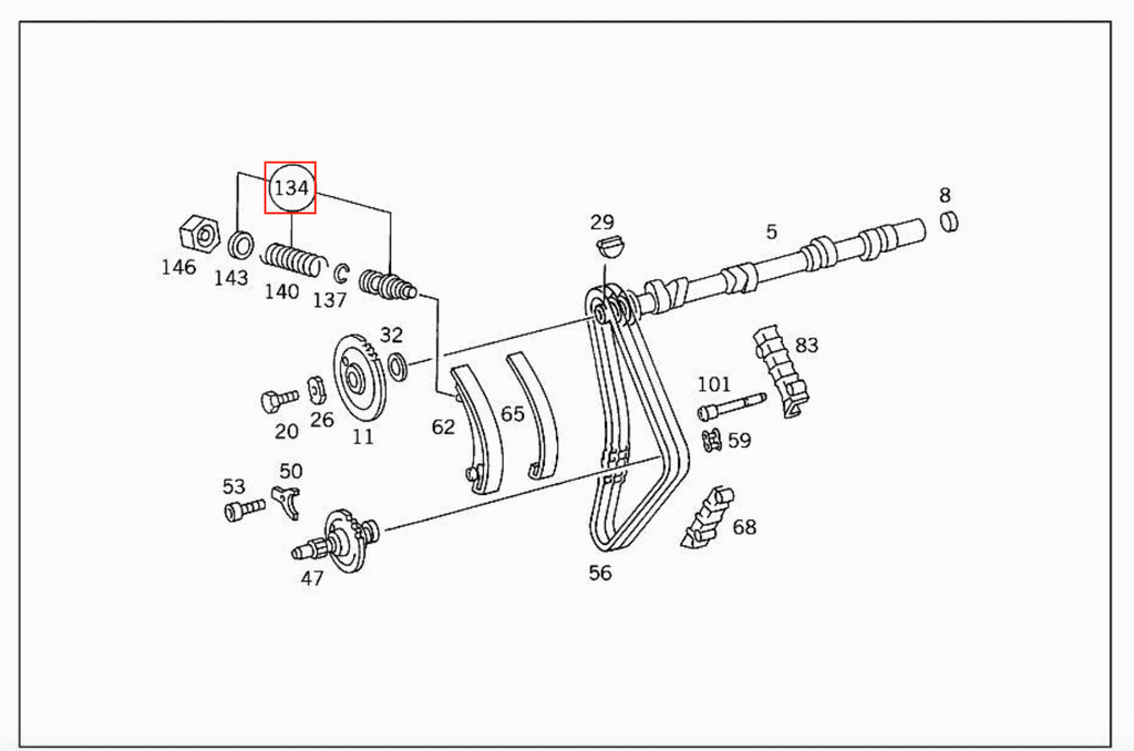 Mercedes-Benz Kettenspanner G460 G461 G463 W123 W124 W201 – A1020500111 – Ansicht 5