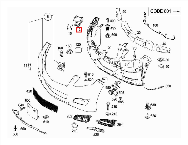 Mercedes-Benz Scheinwerfer-Waschanlage Abdeckung W251 Grundiert – A2518800125 – Ansicht 4