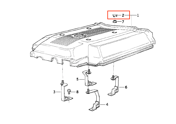 BMW E31 E32 E34 E38 Ansaug Abdeckung Zierleiste Kappe Set Schwarz – Ansicht 4