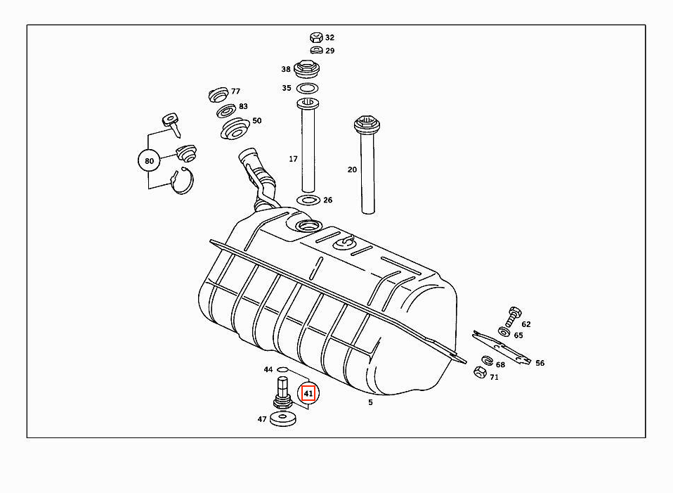 Mercedes-Benz Kraftstofftank-Sieb R107 W113 W123 W124 W201 – A2014700406 – Ansicht 3