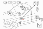 Mercedes-Benz W123 W126 W201 Schalter Fensterheber links NEU – A0008208110 – Ansicht 3