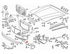 Mercedes-Benz W116 Motorhaube Verriegelung Deflector Set von 2 Weiß – A1168870045 – Ansicht 4