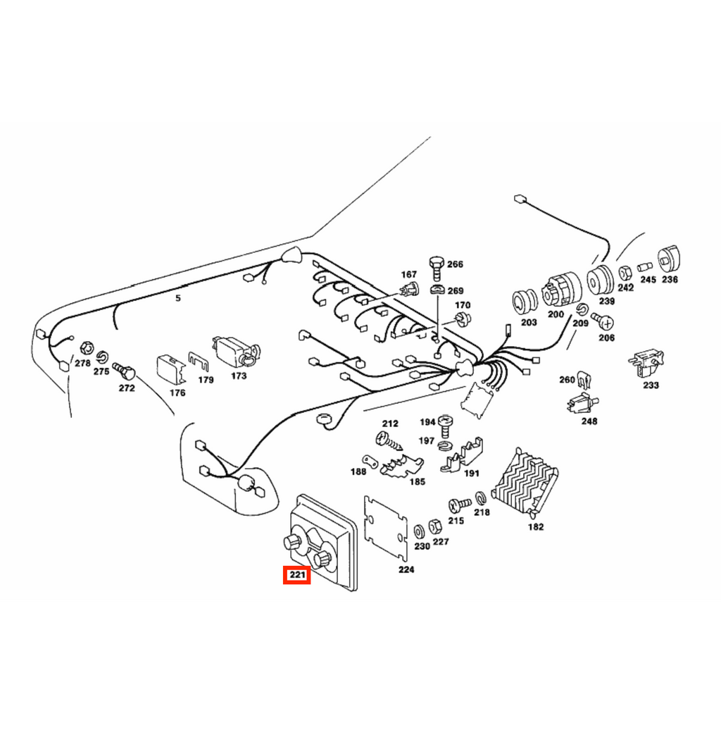 Mercedes-Benz Sicherungskasten-Deckel Motorraum W123 NEU – A1235400082 – Ansicht 4
