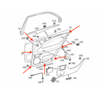 Mercedes-Benz Türverkleidung Clips Reparatursatz 7-teilig S210 NEU – Ansicht 4