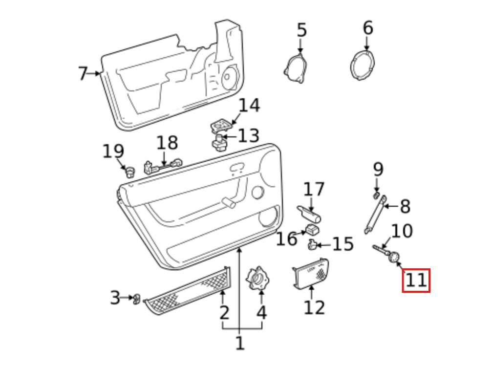 Audi Türgriff Abdeckkappen 2er-Satz TT 8N MK1 NEU – Ansicht 3