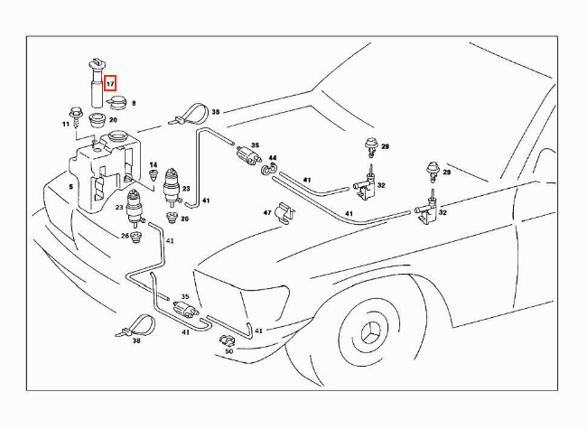Mercedes-Benz Wasserstandssensor R107 W124 W126 – A1265401017 – Ansicht 7