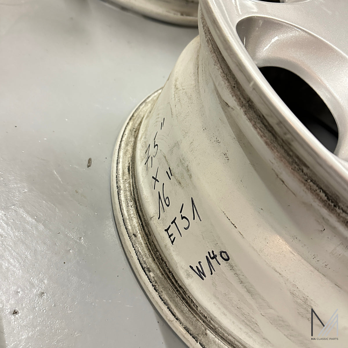 Mercedes-Benz W140 Alufelgen Satz 8-Loch 7,5x16 ET51 A1404000902 – Ansicht 9