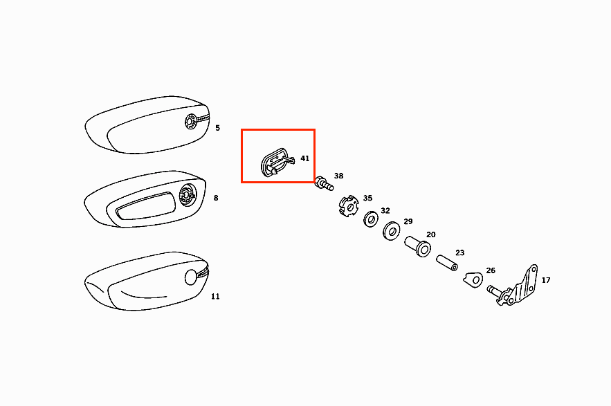 Mercedes-Benz W107 C107 R107 Klapp- Armlehne Bolzen Abdeckung Verkleidung – A1079730511 – Ansicht 7