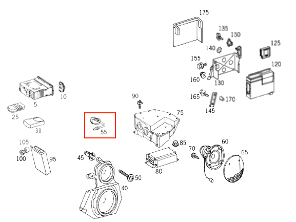 Mercedes-Benz R129 Armaturenbrett Lautsprecher Befestigung Gehäuse Mercedes – A1298204902 – Ansicht 3