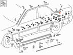 Mercedes-Benz W201 Heckluftgitter links + rechts grundiert – A2016980189 – Ansicht 4