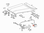 Mercedes-Benz W107 C107 R107 Motorhaube Entriegelung Griff Abdeckung Schwarz – A1078870227 – Ansicht 4