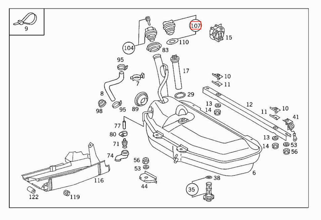 BMW Tankdeckel unbelüftet E21 E23 E24 E30 E31 E32 E34 E36 Z1 Z3 NEU – Ansicht 5
