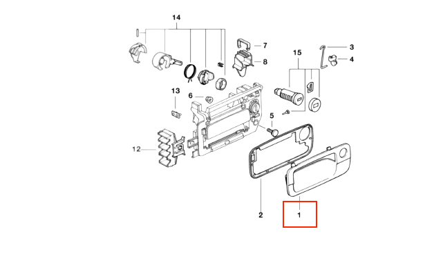 BMW E31 840CI 840I 850CI 850CSI Coupé Tür Abdeckung li. od. re. – Ansicht 4