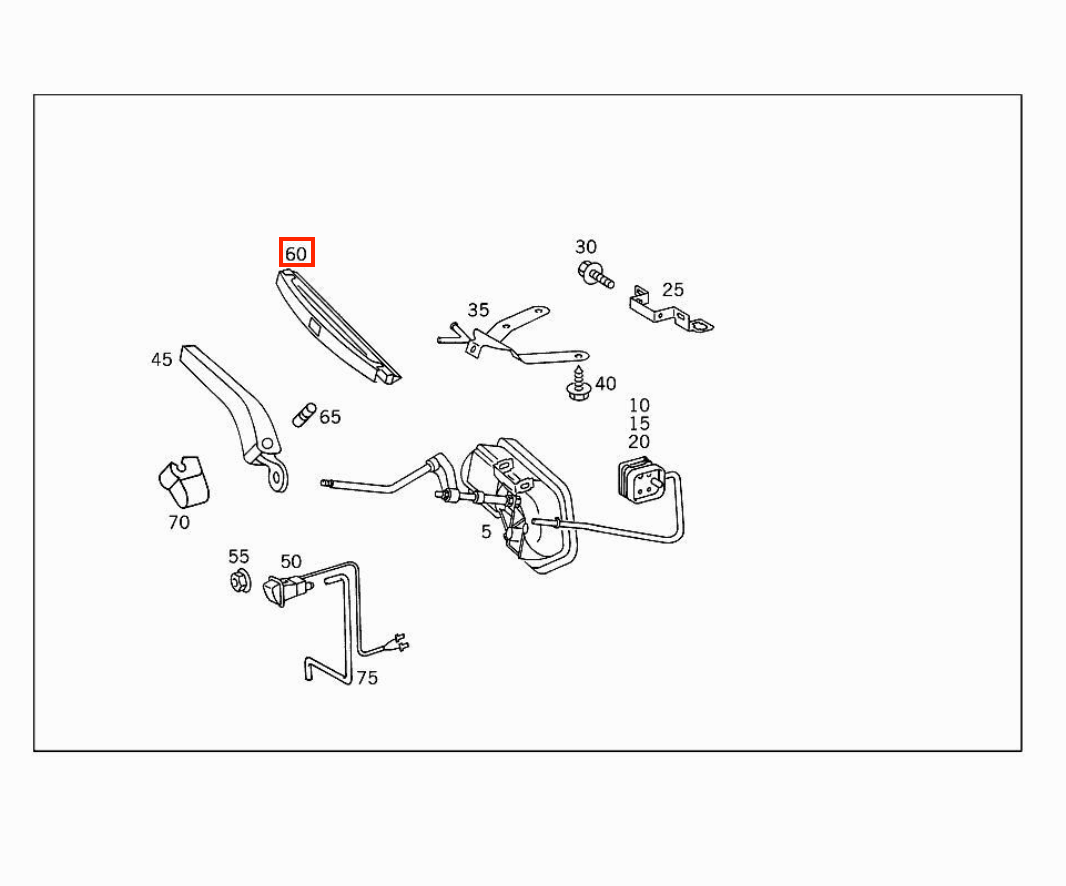 Mercedes-Benz Scheibenwischerblatt R129 – A1298200145 – Ansicht 3