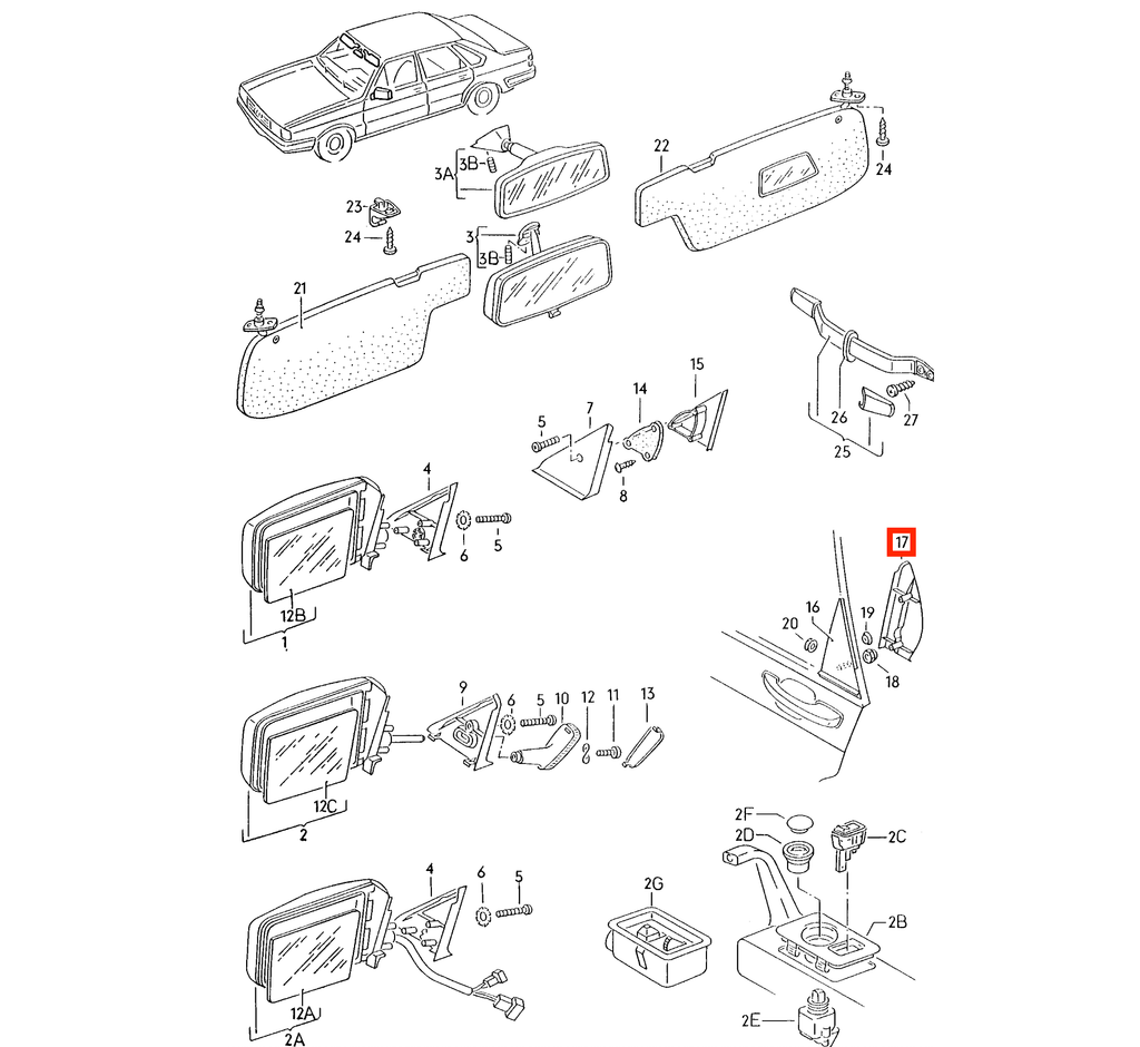 Audi Heckscheiben Innenverkleidung 80 90 4000 B2 NEU – Ansicht 4