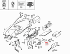 Mercedes-Benz Handschuhfach Taste Abdeckung W211 – A2116890130 – Ansicht 4