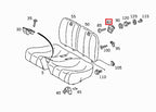 Mercedes-Benz R129 Hinten Sitz Polster und hinten Rückenlehne Innenraum Teil – A1299200072 – Ansicht 4