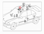 Mercedes W202 W208 W210 Innenleuchte Dachkonsole A2088208001 – Ansicht 4