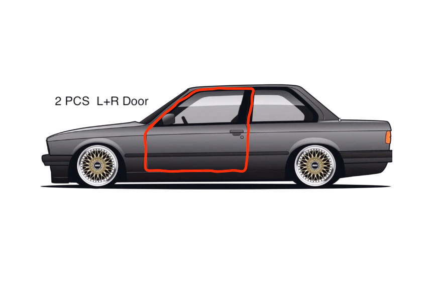 BMW Türdichtung 2er-Satz Coupé E30 NEU – Ansicht 2