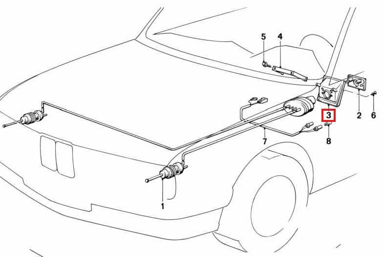 BMW Leuchtweitenregulierung Scheinwerfer M3 E30 NEU – Ansicht 4
