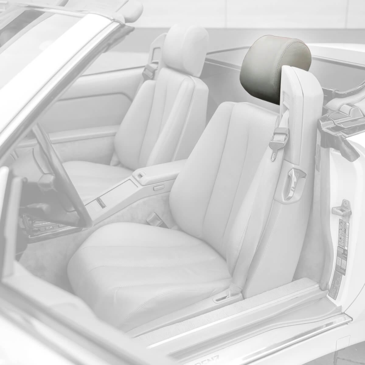 Mercedes-Benz Kopfstützenbezug vorn Echtleder R129 SL NEU – A1299701950 – Ansicht 2